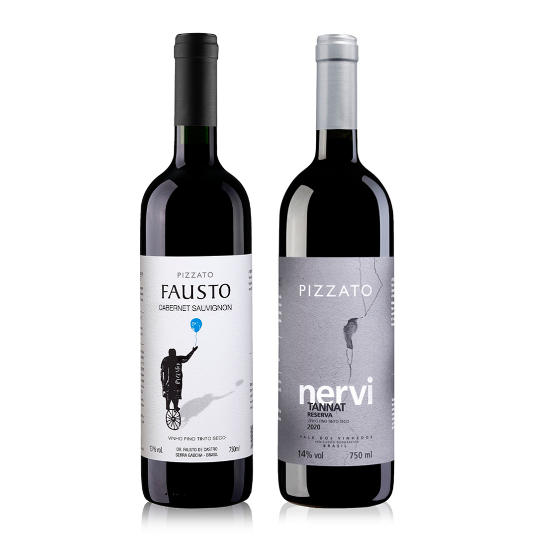 Dupla Pizzato + Fausto - Fausto Cabernet e Pizzato Tannat