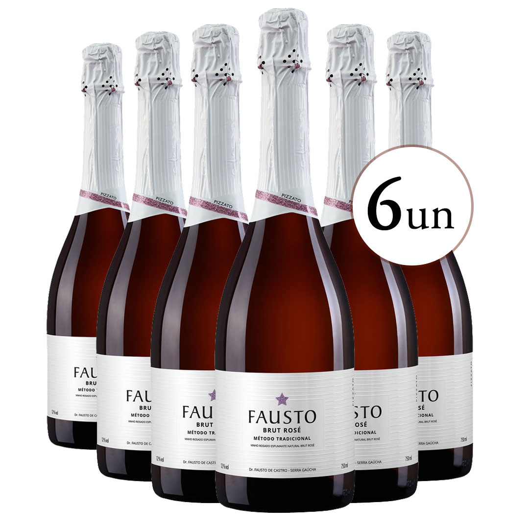 Espumantes FAUSTO BRUT ROSÉ (CX com 06un)