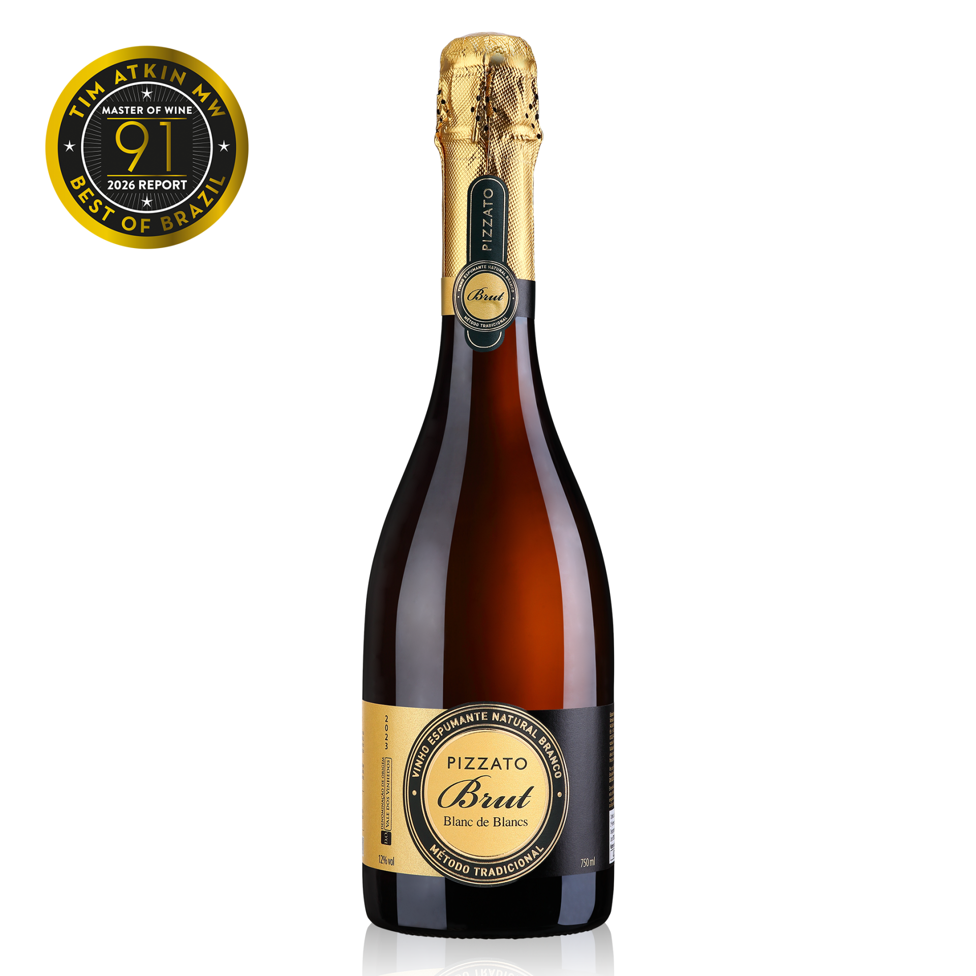 Pizzato Brut Branco Blanc de Blancs Método Tradicional D.O.V.V. 750ml