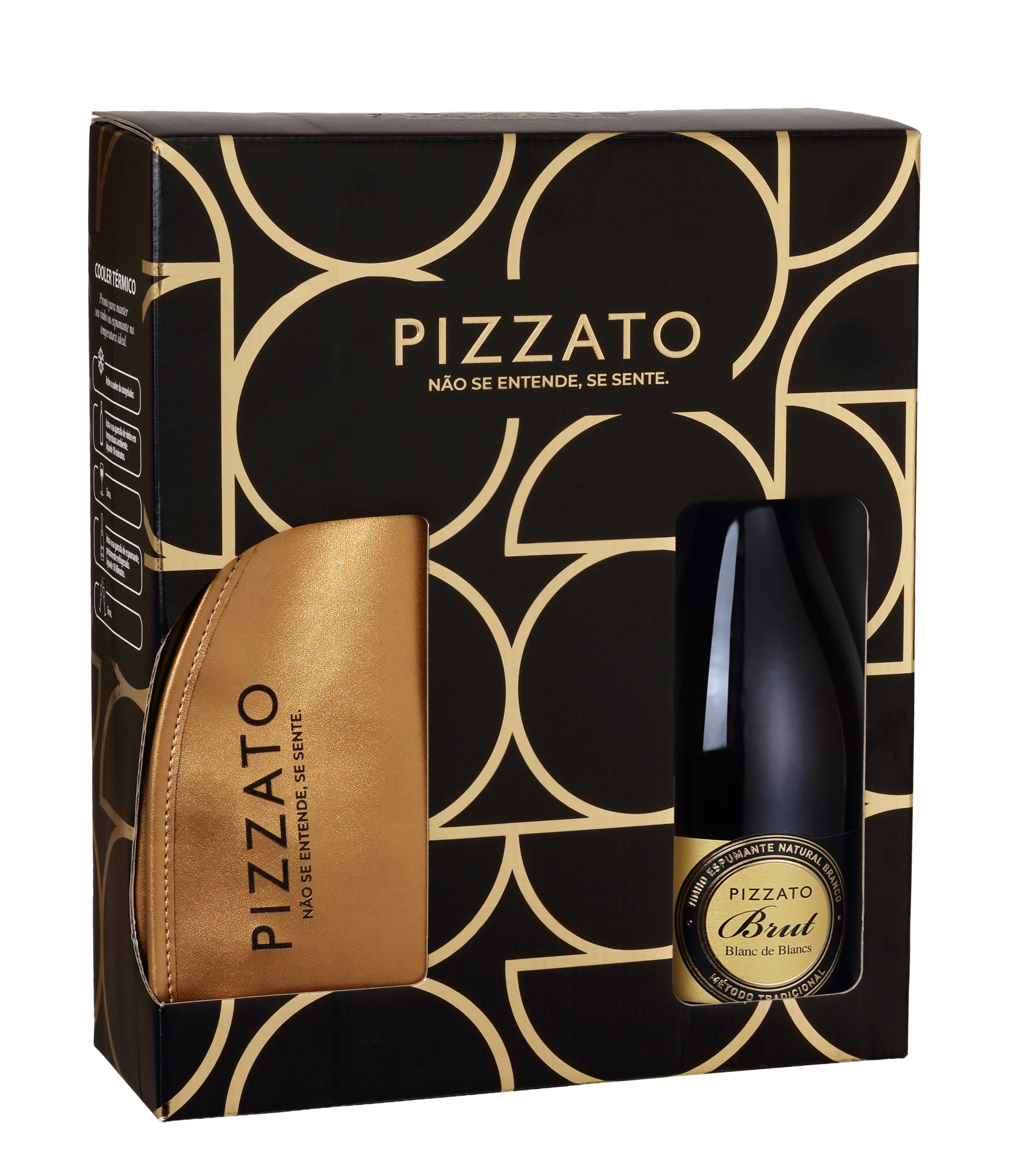 Kit Pizzato Brut Blanc de Blanc com Cooler térmico