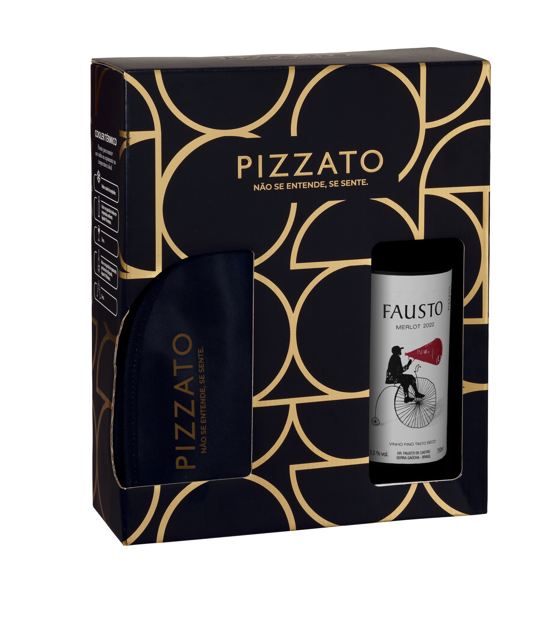 Kit Fausto Merlot com Cooler térmico