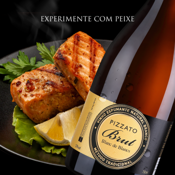 Pizzato Brut Branco Blanc de Blancs Método Tradicional D.O.V.V.
