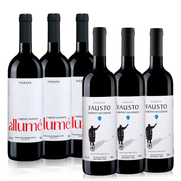 Allumé e Fausto Cabernet Sauvignon combo com 6 garrafas