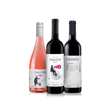Fausto Merlot Rose, Fausto Merlot e Pizzato Merlot de Merlots