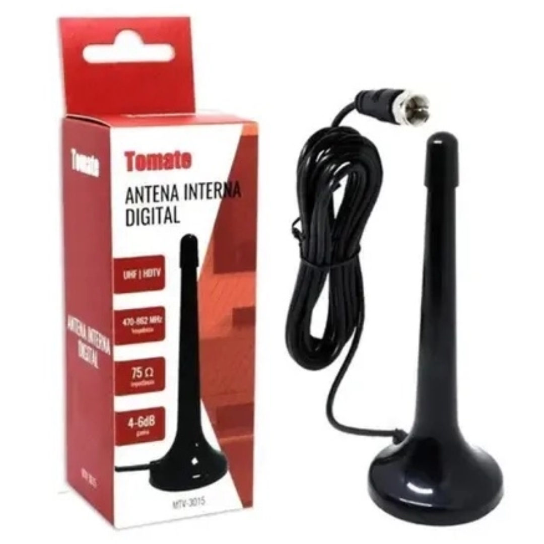 📡 Antena Interna/Externa HD TV Digital com Cabo de 3m e Base Magnética _ CS487 