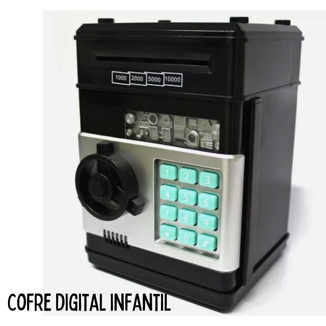 Cofre Digital Eletrônico Automático Puxa Engole Notas Moedas _ CS408