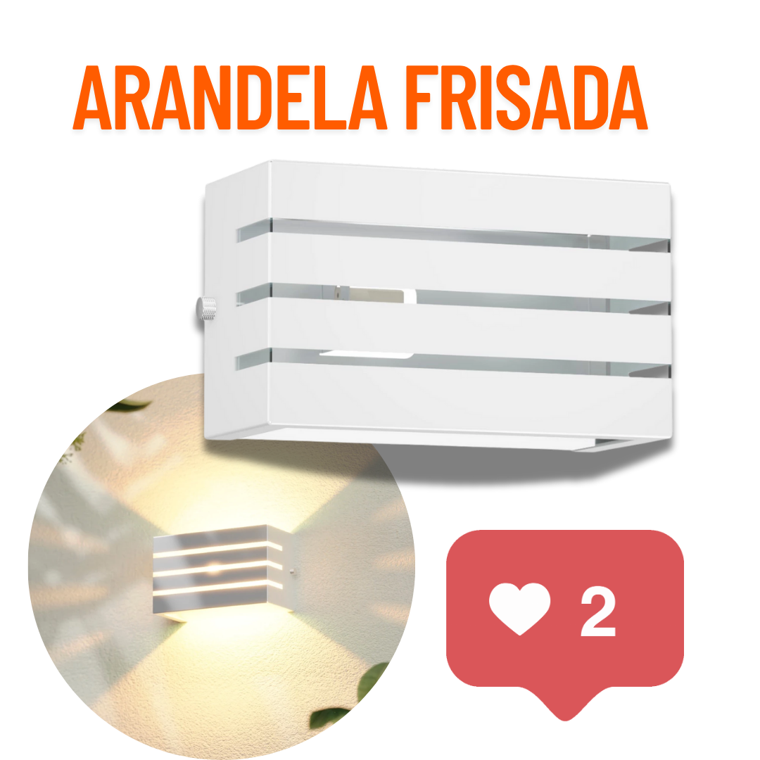 Luminária Arandela Frisada 3 Frisos Alumínio e Vidro Interna e Externa _ CS122
