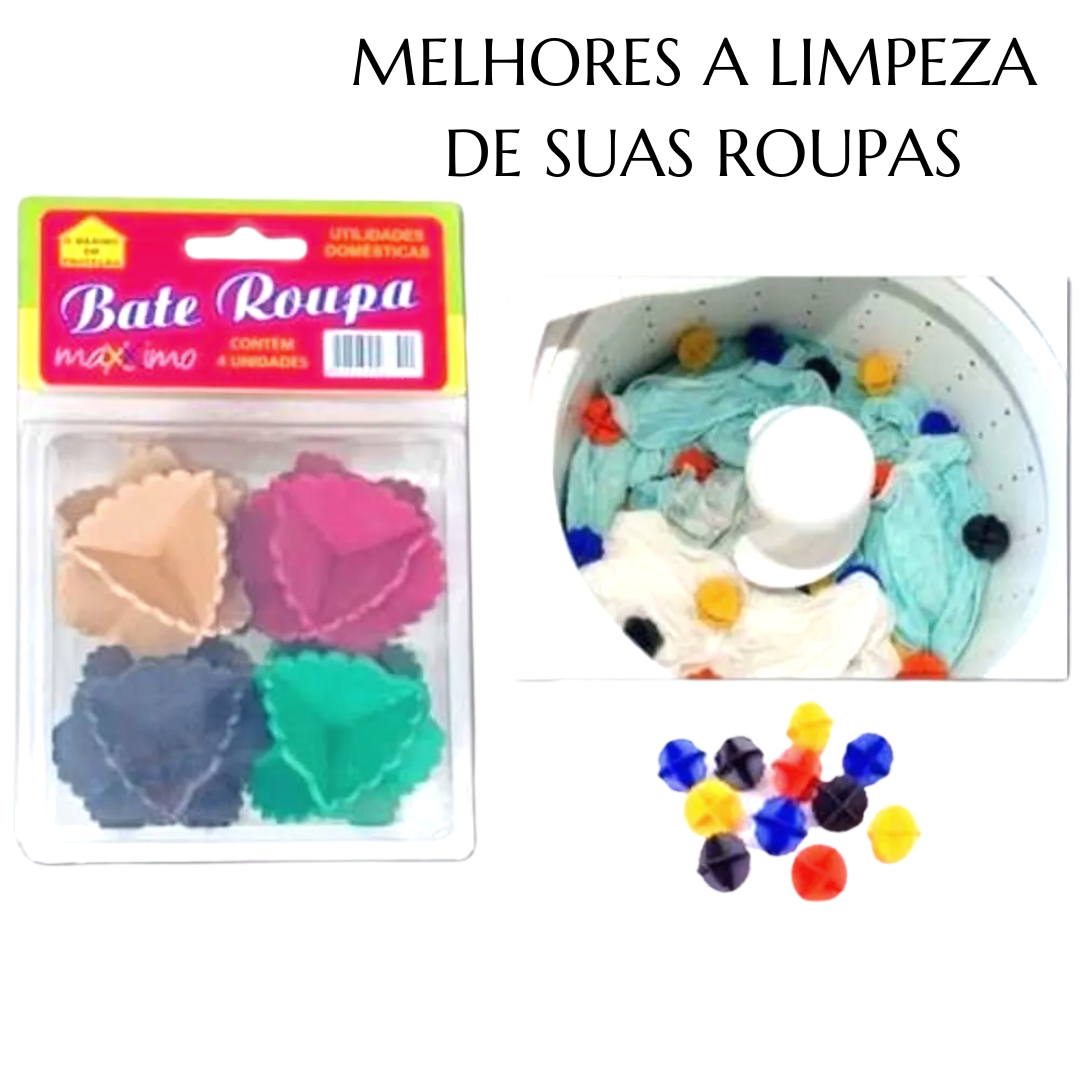 Bolinha para Lavar Roupas na Máquina de Lavar Kit 4 Esferas _ CS368