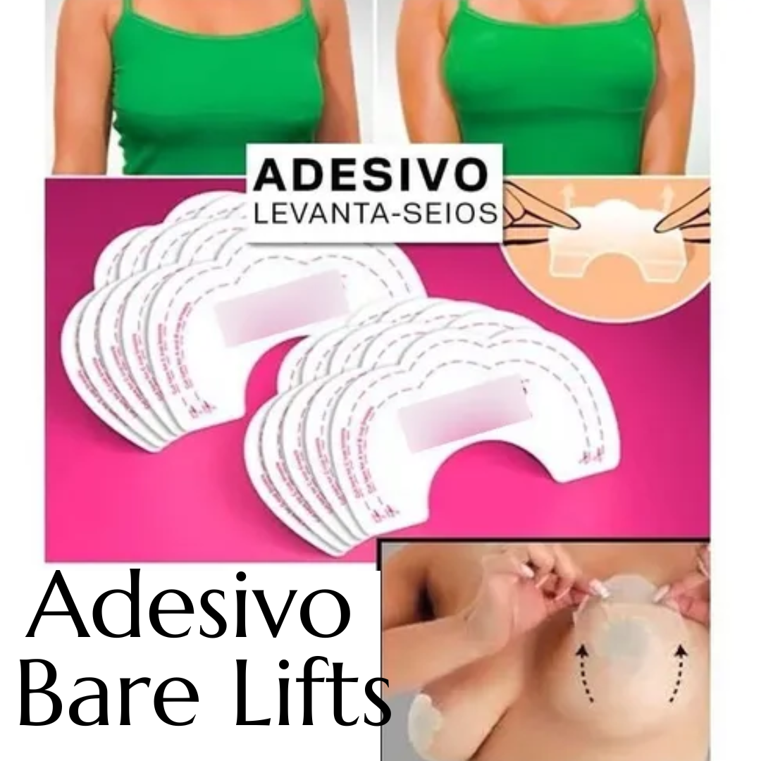 Kit 10 Unidades - Sutiã Adesivo Invisível Levanta Seios Peitos Bare Lifts _ BE60 🌟