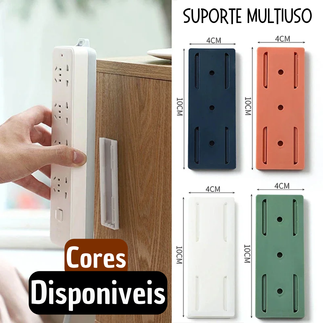 Suporte Fixador Adesivo de Parede Multiuso para Tomada, Roteador e Modem _ CS452