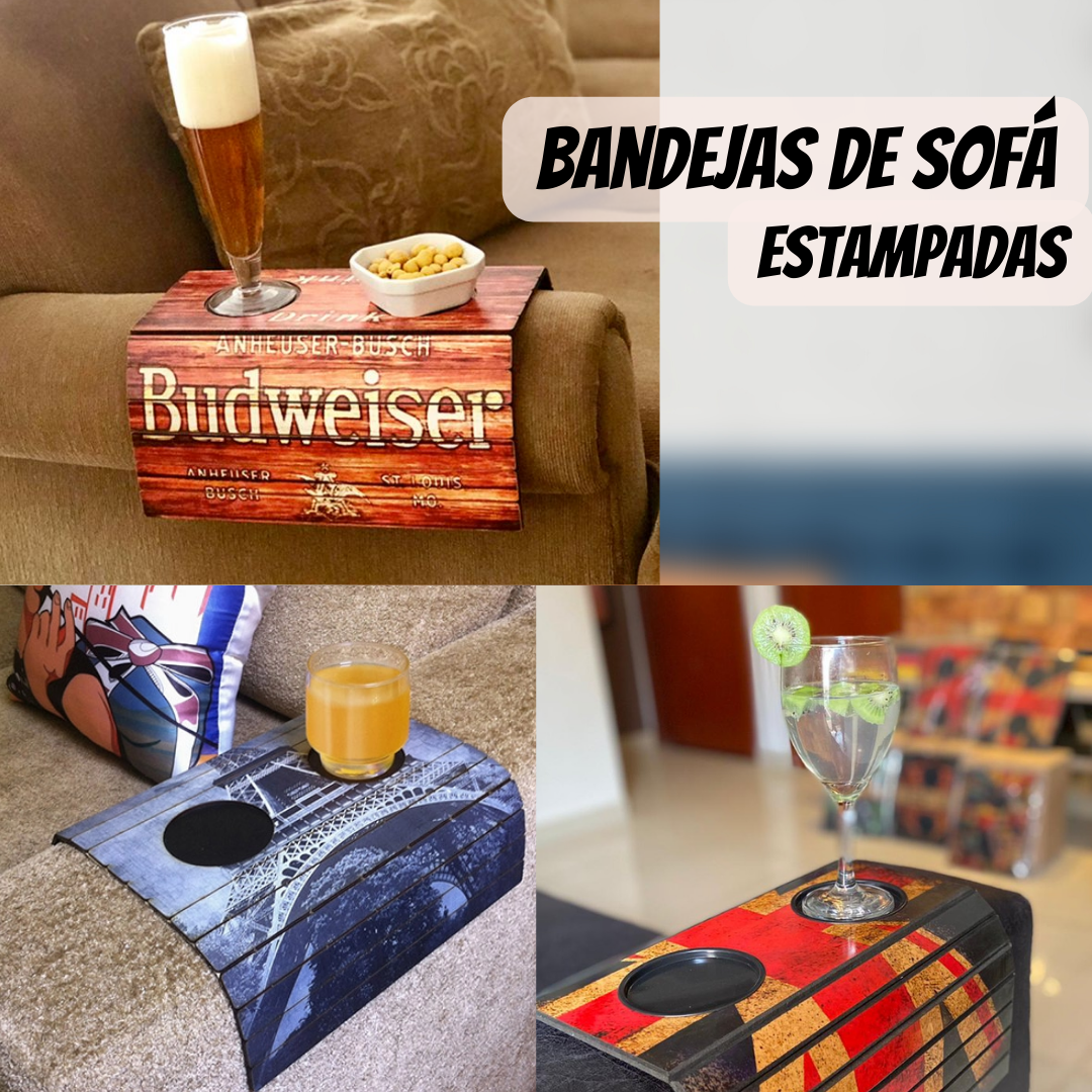 Bandejas de Sofá Porta Copos Estampadas _ CS484