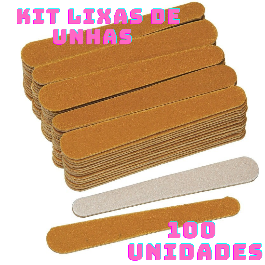 Kit com 100 Lixas de Unha 16cm _ BE11 💅