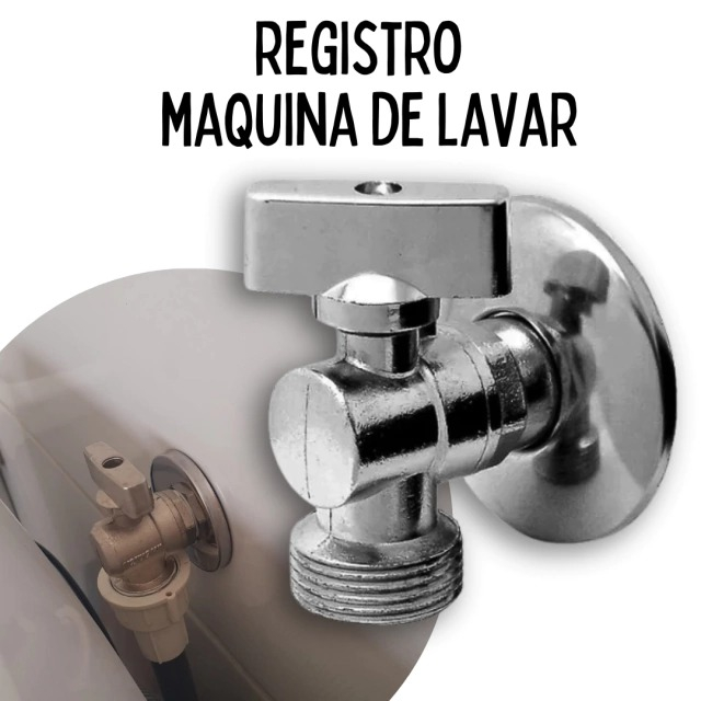 Torneira Registro Máquina Lavar Roupa Louça Jardim 1/2 para 3/4 - CS546