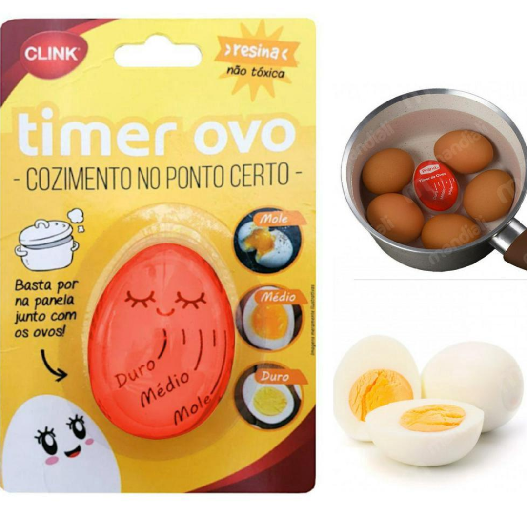 Temporizador Timer para Cozinhar Ovos: Mole, Médio, Duro _ CS36