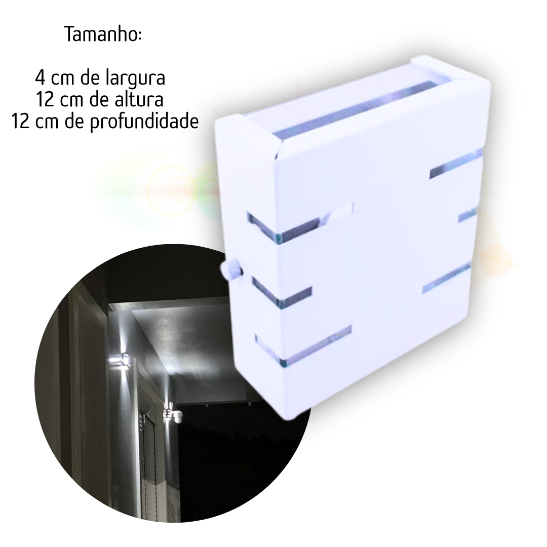 Arandela Externa Slim 2 Focos 6 Frisos Parede Ar1116 _ CS79