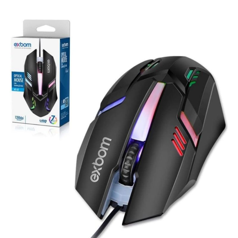 Mouse Gamer USB Led RGB 1200DPI- MS-62 NoteBook PC _ EL02