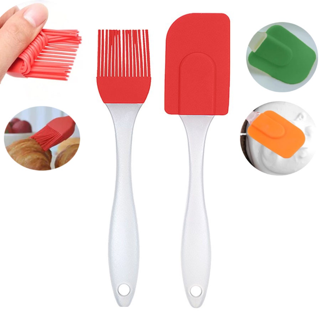 Kit Espátula e Pincel Culinário em Silicone _ CS332