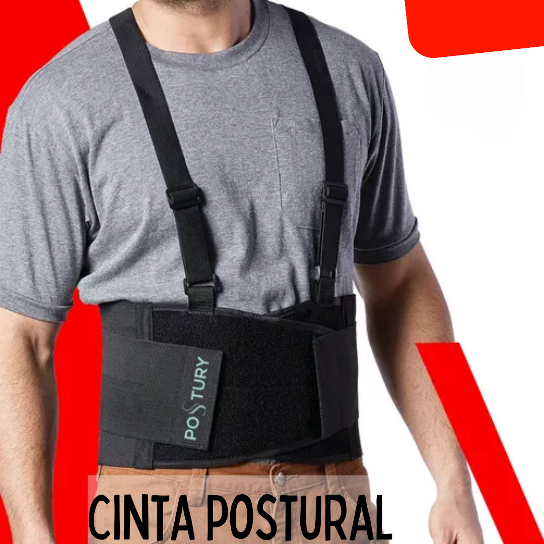 Cinta Lombar Abdominal Ergonômica Reforçada - Prevenção de Lesões _ ES03