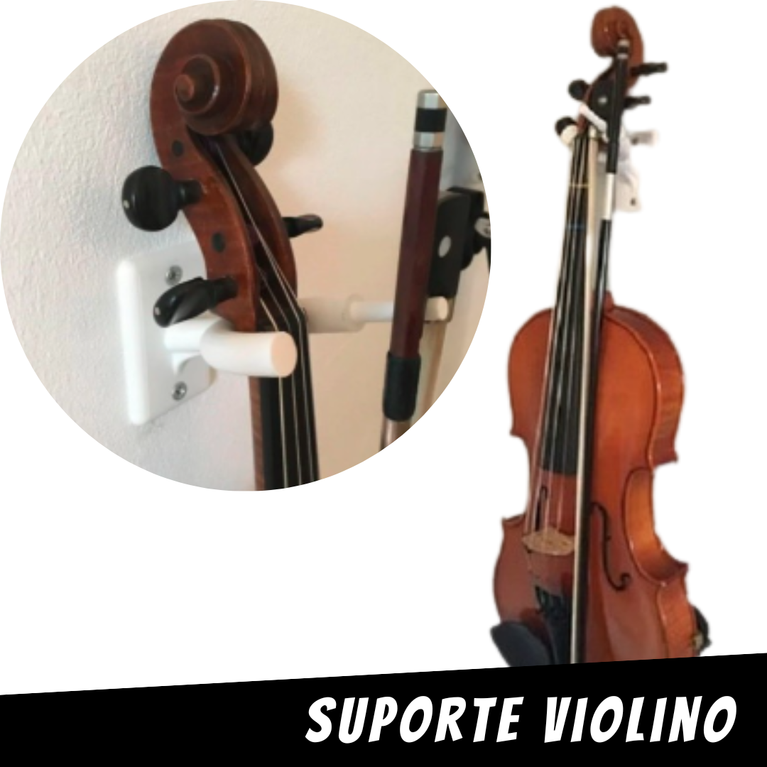 Suporte de Parede para Violino, Viola e Ukulele _ MS26 🎻🛠️