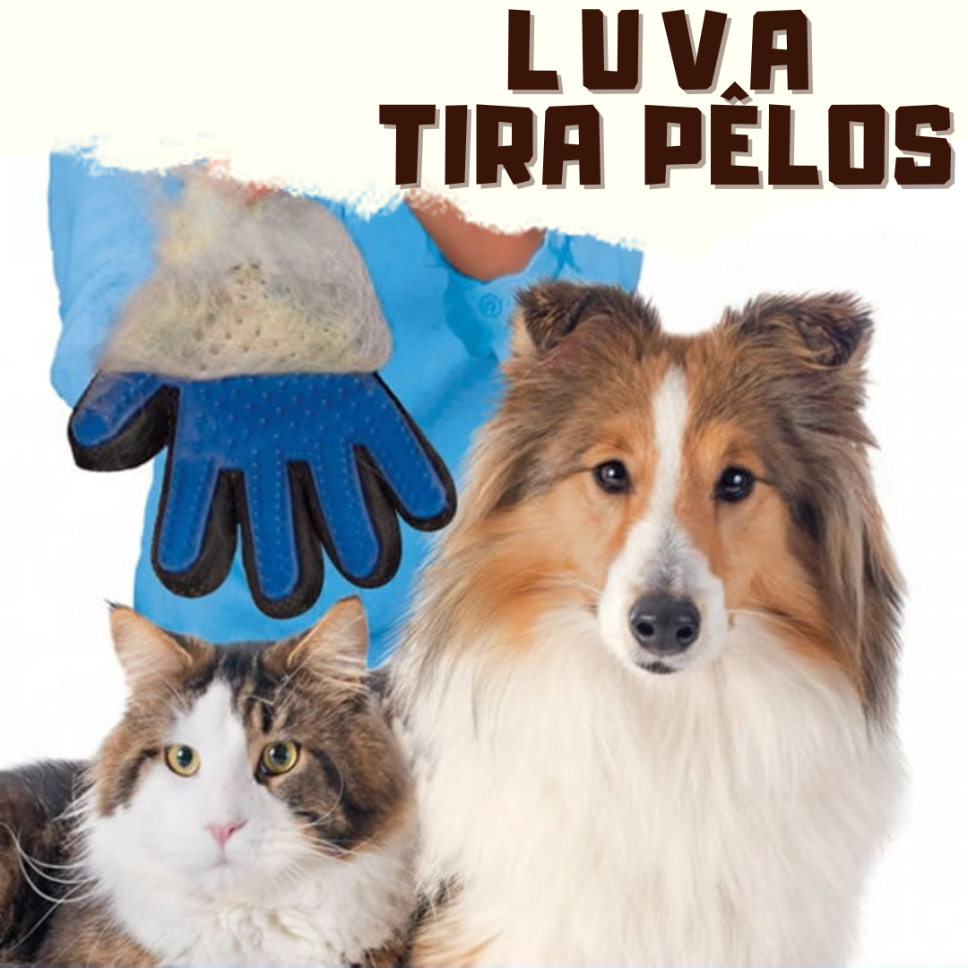 Luva Nano Magnética - Remove Pelos Soltos de Cães e Gatos _ PET01