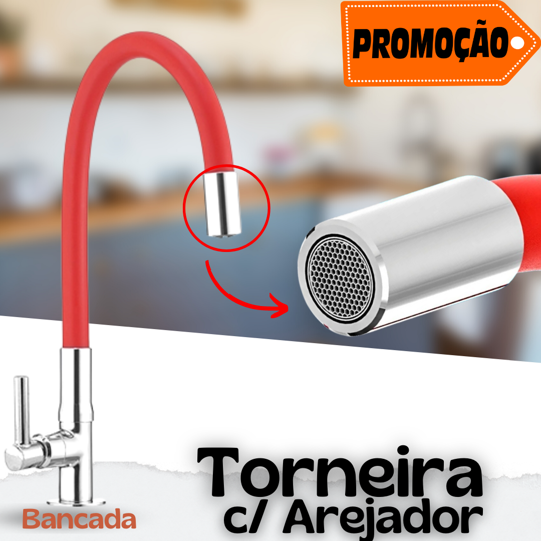 Torneira Gourmet Color Luxo Bancada Mesa Flexível - CS303