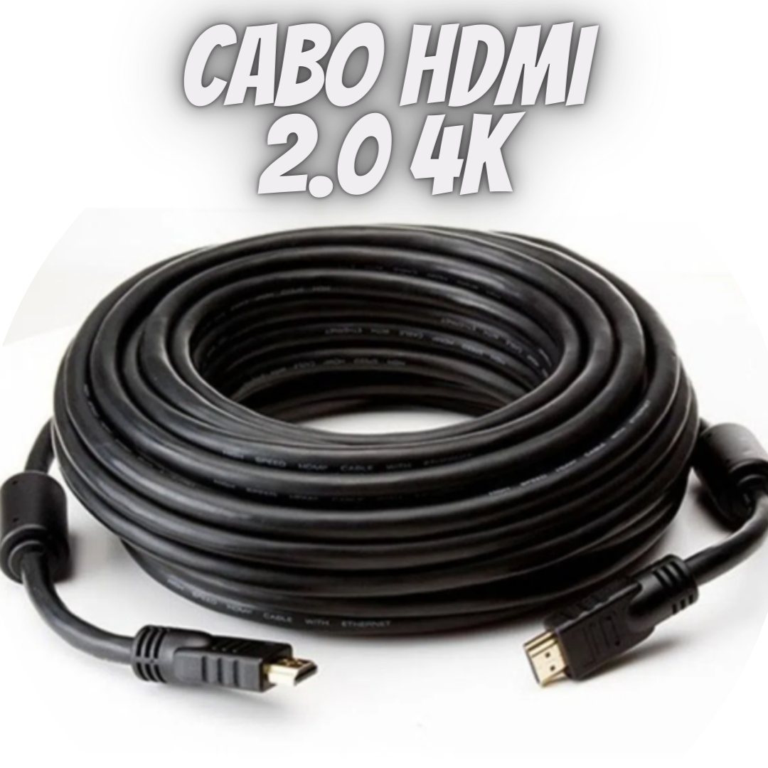 Cabo HDMI 10 Metros - 2.0 - 4K - 3D Ultra HD _ EL38