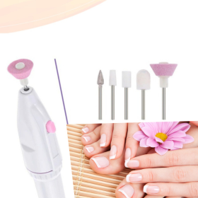 Lixa Unha Elétrica Manicure sem Fio a Pilha com 5 Acessórios _ BE02 🌟💅