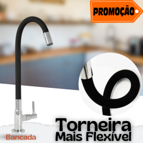 Torneira Gourmet Color Luxo Bancada Mesa Flexível - CS303