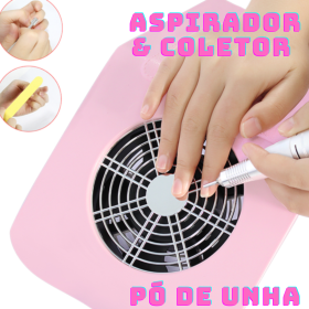 Coletor Aspirador Sugador de Pó Unhas 1 Cooler Acrigel Fibra _ BE21 💨