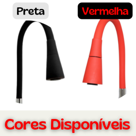 Torneira Gourmet Vermelha Parede Cozinha Flexível Cone 2 Jatos - CS467