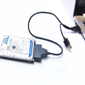 Cabo Conversor Adaptador USB 2.0 SATA + Fonte 12V 2A _ EL121