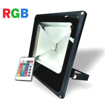 Refletor RGB Led 50w + Controle _ CS345