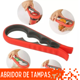 Abridor de Tampas Com 4 Bocas Universal Potes Vidro Conserva _ CS235