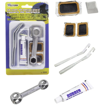 Kit Reparo Pneu Bike Bicicleta 10 Peças Emergencial _ ES25