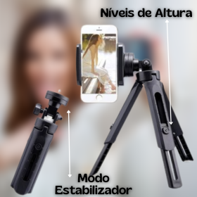 Suporte Mini Tripé para Smartphone Compacto 360 Estabilizador _ EL129 📱🎥