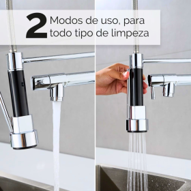 Torneira Gourmet de Bancada Luxuosa – Tubo Flexível e Design Moderno _ CS169