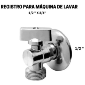 Torneira Registro Máquina Lavar Roupa Louça Jardim 1/2 para 3/4 - CS546