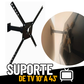 Suporte Para Tv Bi-Articulado 10 a 43 Polegadas Parede _ CS183