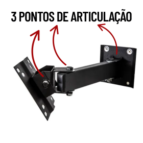 Suporte Articulado para TV 10' a 43' – Fixação na Parede com Mobilidade _ CS202