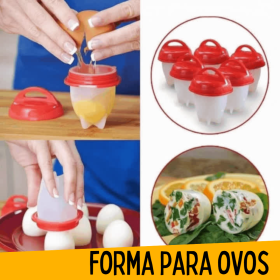 Cozinha Ovo Cozido Rápido e Fácil Combo com 6 Formas Silicone _ CS320