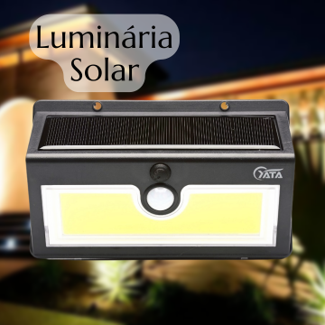 Luminária Solar Parede 64 Leds Sensor Presença 3 Funções 13w _ CS242