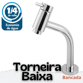 Torneira para Banheiro Lavatório 45º Baixa Metal Link 1/4 - CS326