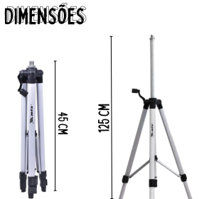 Tripé MTX Para Nível a Laser 45x125cm Sua Obra Alinhada _ FE81