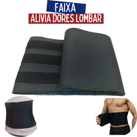 Cinta Faixa Abdominal Alívio de Dores Lombares de Neoprene Unissex _ ES79