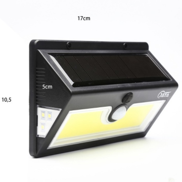 Luminária Solar Parede 64 Leds Sensor Presença 3 Funções 13w _ CS242