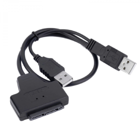 Cabo Conversor Adaptador USB 2.0 SATA + Fonte 12V 2A _ EL121