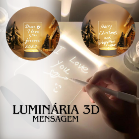 Luminária 3D LED Quadro De Mensagem _ CS10