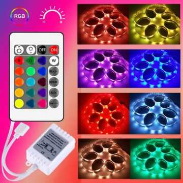 Fitas Led Decorativa RGB 5050 5m Controle Sem Fio Led _ CS479