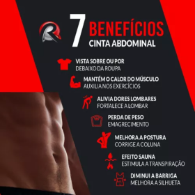 Cinta Lombar Abdominal Ergonômica Reforçada - Prevenção de Lesões _ ES03