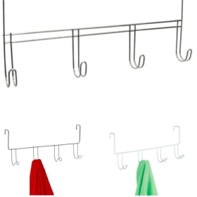 Cabide Plus Com 4 Ganchos para Pendurar na Porta _ CS397